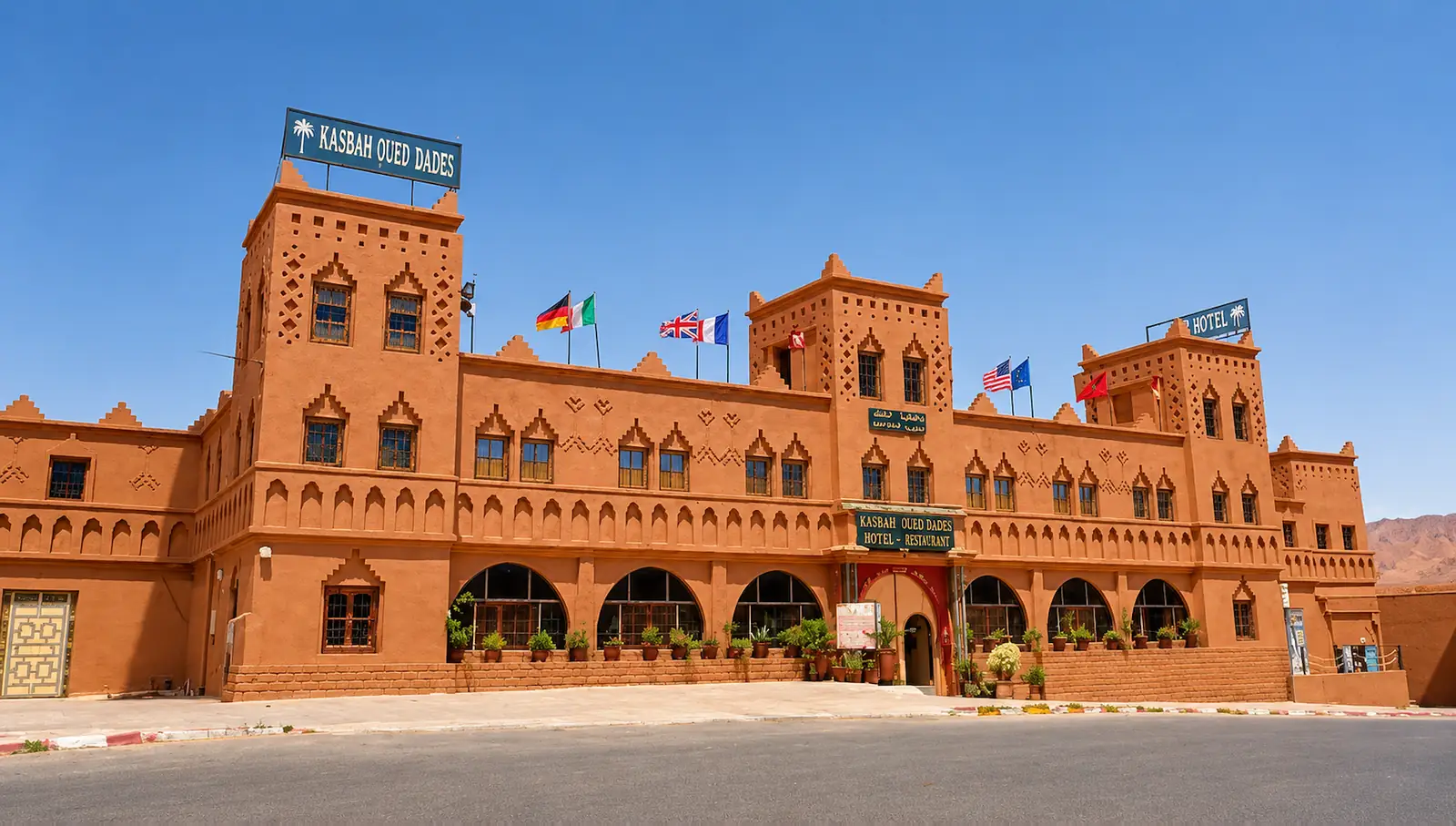 The facade of Kasbah Oued Dades